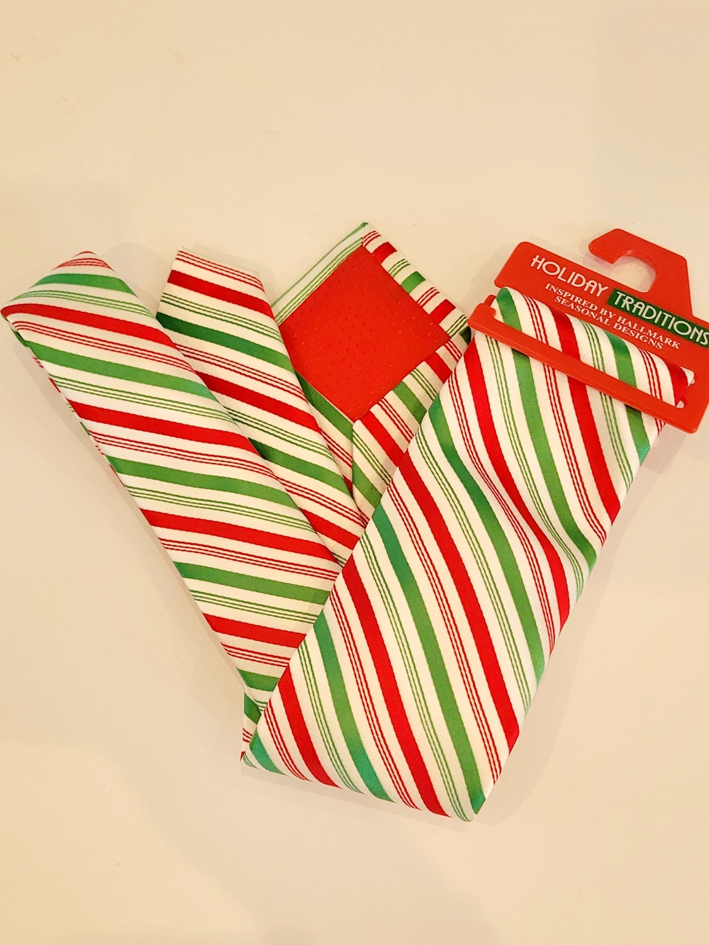 Red & Green Striped Men's Tie